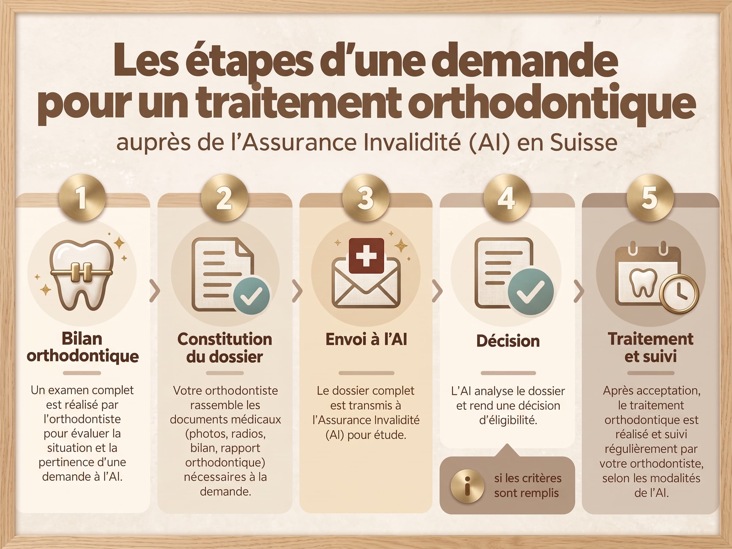 Étapes d’une demande AI pour une prise en charge orthodontique