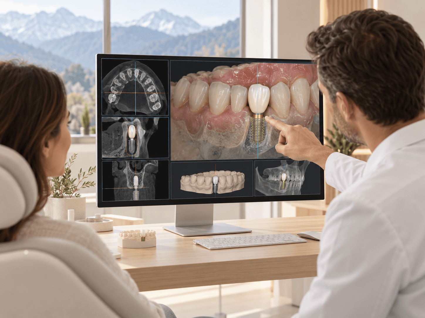 Fusion d’un CBCT et d’un scan intra-oral pour planification implantaire