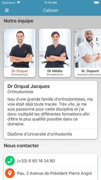 Capture d'écran de l'application Dentapoche 3