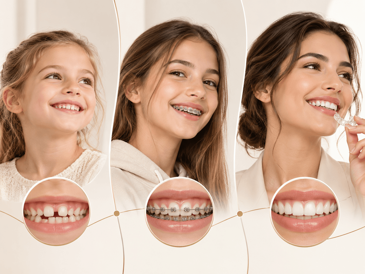 Patients de différents âges concernés par un traitement orthodontique